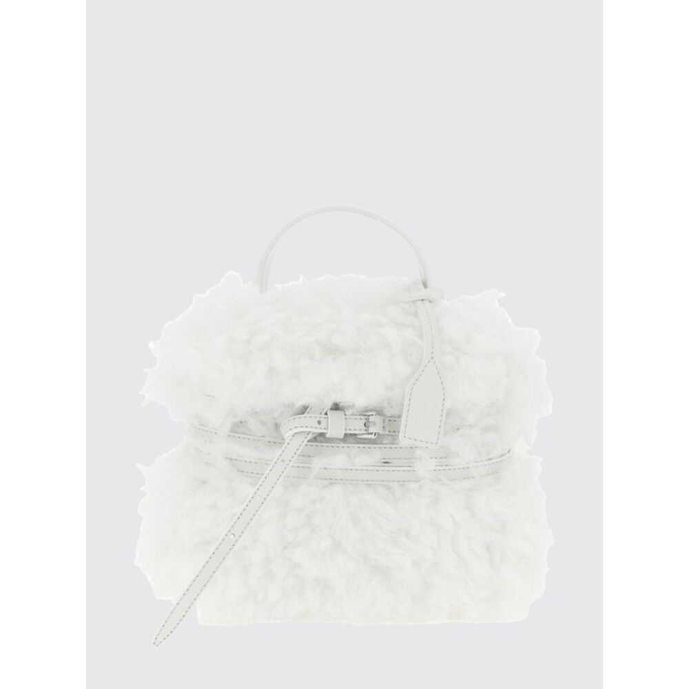 Tie Me Shearling Mini Handbag Moschino Couture With Shoulder Strap